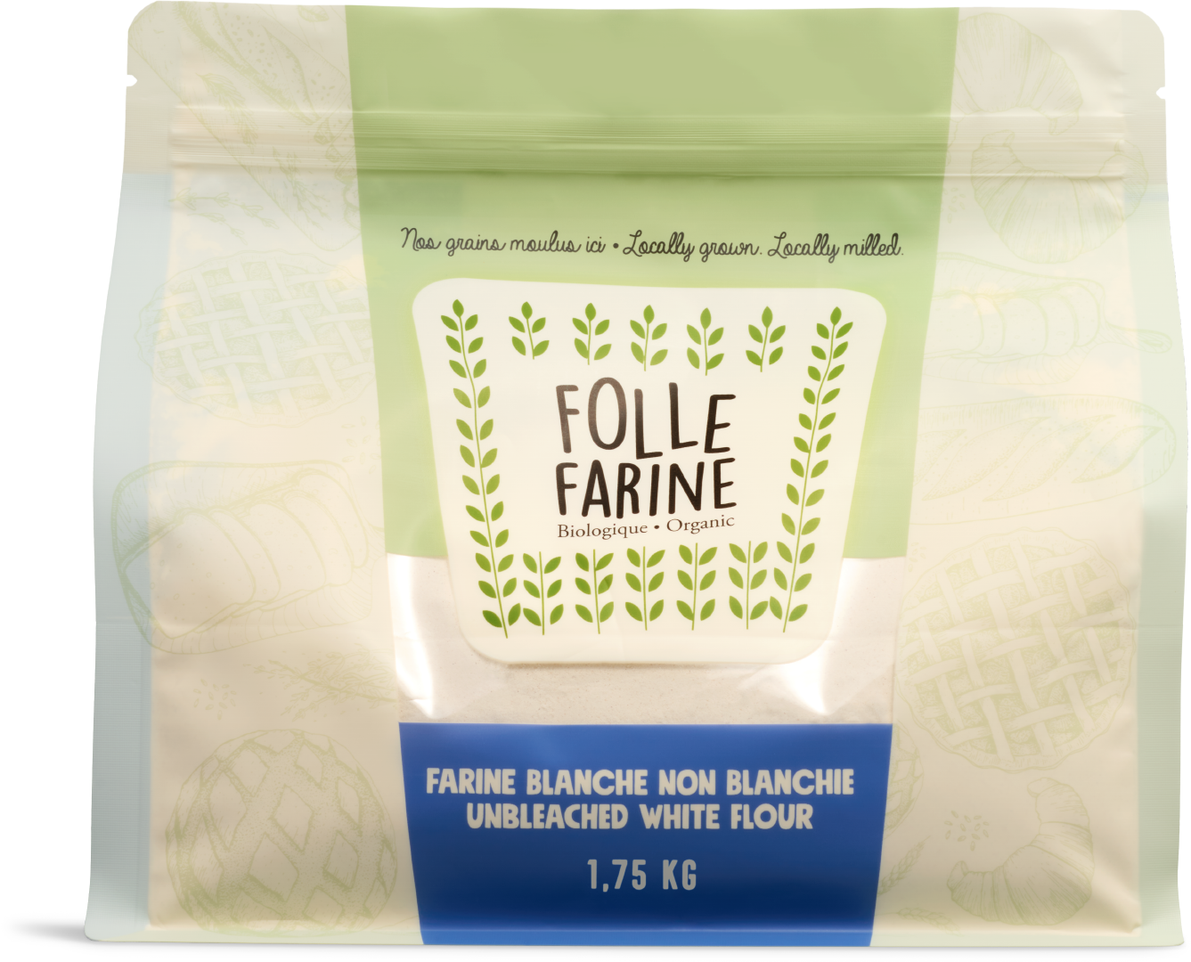 FARINE BLANCHE NON BLANCHIE BIOLOGIQUE 1.75KG