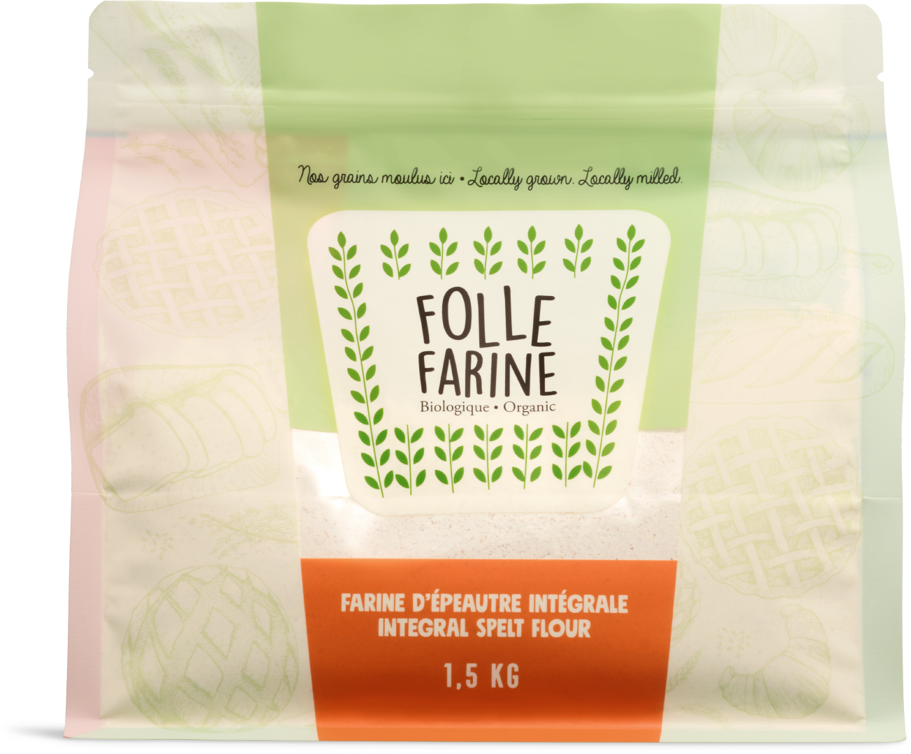 FARINE D'ÉPEAUTRE INTÉGRALE BIOLOGIQUE 1.5KG