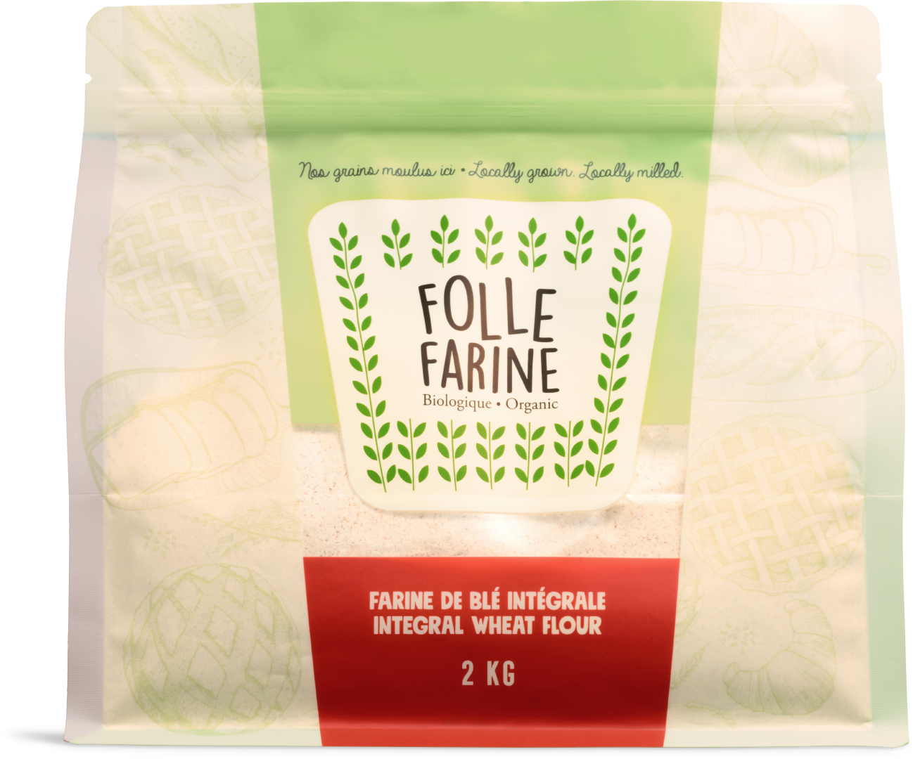 FARINE DE BLÉ INTÉGRALE BIOLOGIQUE 2KG