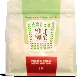 FARINE DE BLÉ INTÉGRALE BIOLOGIQUE 2KG