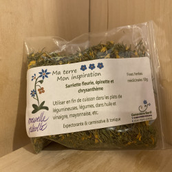 SARIETTE FLEURIE, ÉPINETTE ET CHRYSANTHEME